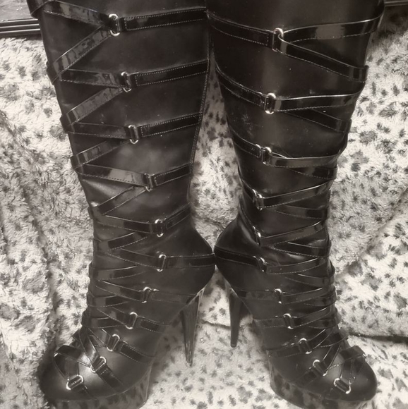 Women's size11 Stilletto 6" Heel Corset Boots - Picture 2 of 4